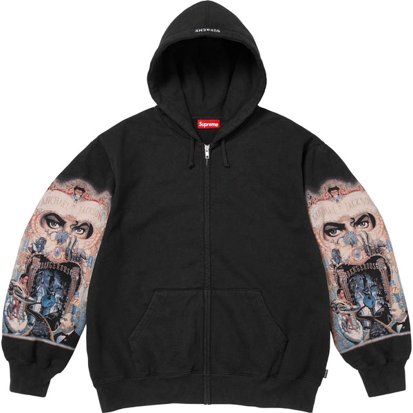 SUPREME MICHAEL JACKSON DANGEROUS ZIP UP HOODED SWEATSHIRT