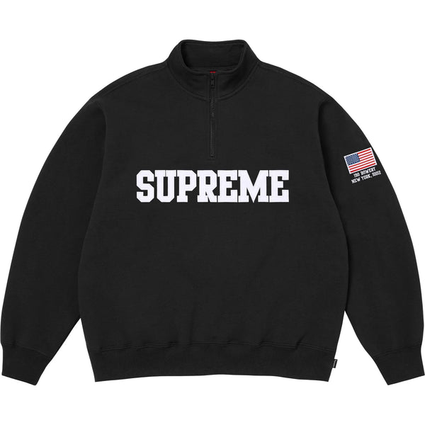 SUPREME SHOP FLAG HALF ZIP PULLOVER
