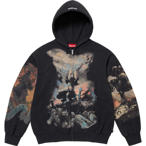 SUPREME FRANK FRAZETTA ZIP UP HOODED SWEATSHIRT