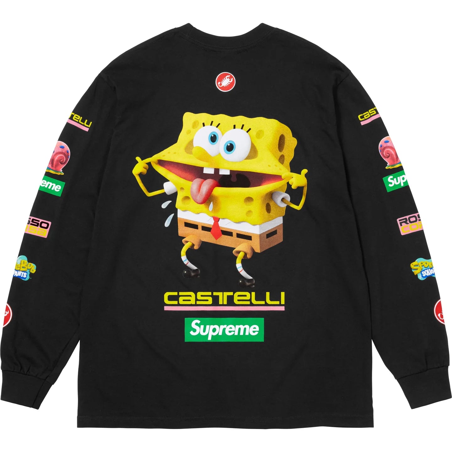 Supreme x SpongeBob Castelli L/S Tee白M SUPREME SPONGEBOB SQUAREPANTS CASTELLI RACING L/S TEE