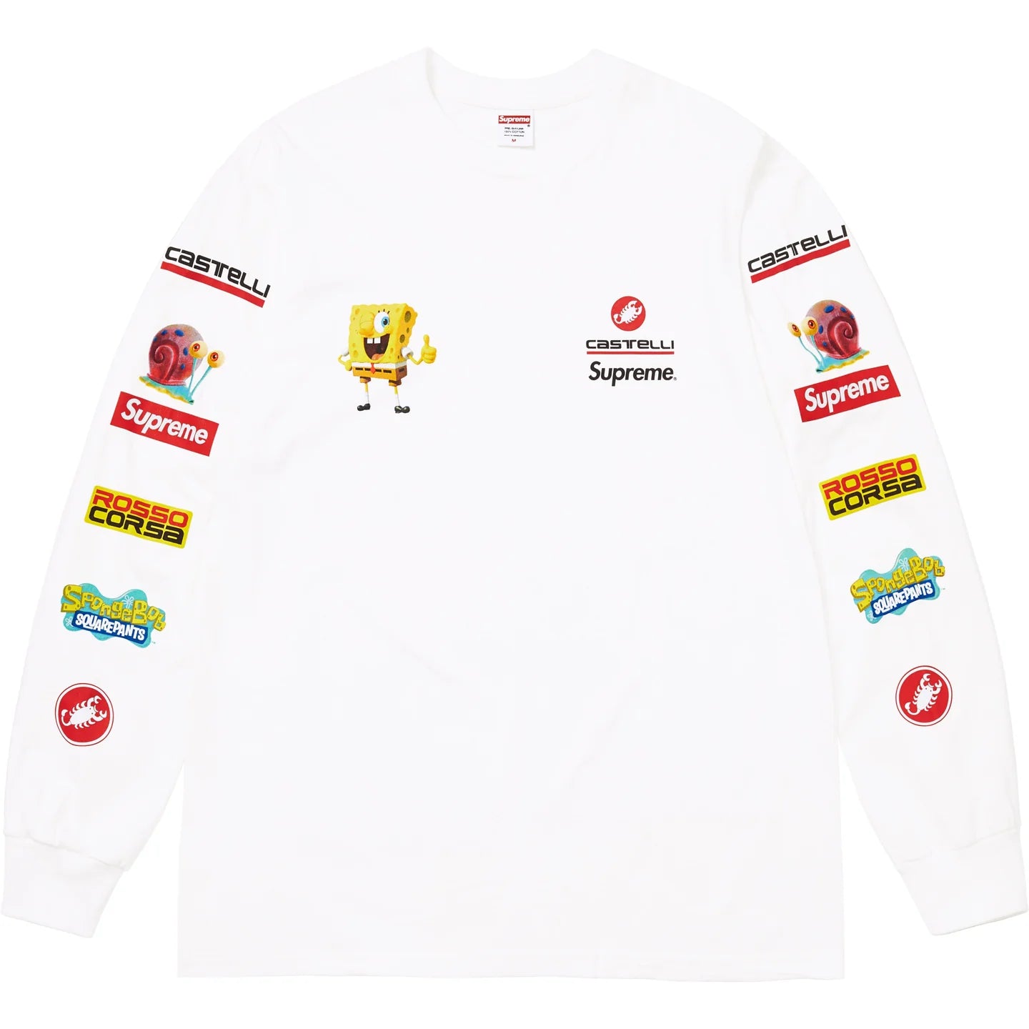 Supreme SpongeBob SquarePants Tee 黒 L Supreme SpongeBob Castelli Racing L/S Tee Black | eBay