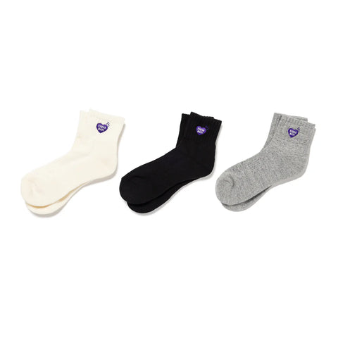 HUMAN MADE PILE SHORT SOCKS (PURPLE HEART)