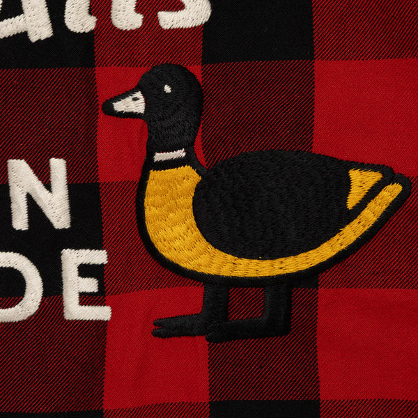 HUMAN MADE CHECK HALF-ZIP SHIRT HM31SH009