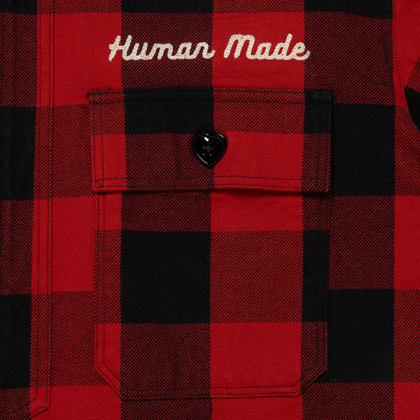HUMAN MADE CHECK HALF-ZIP SHIRT HM31SH009