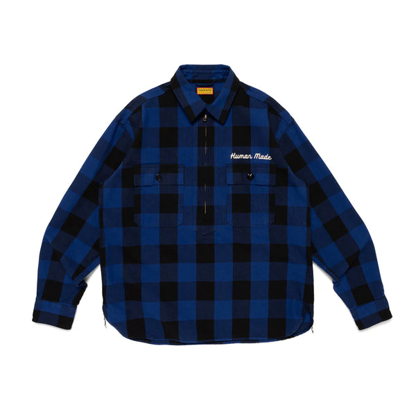 HUMAN MADE CHECK HALF-ZIP SHIRT HM31SH009