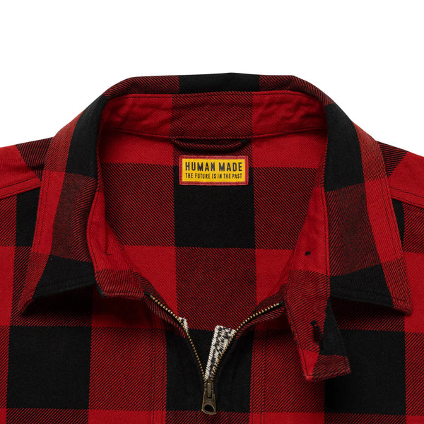 HUMAN MADE CHECK HALF-ZIP SHIRT HM31SH009