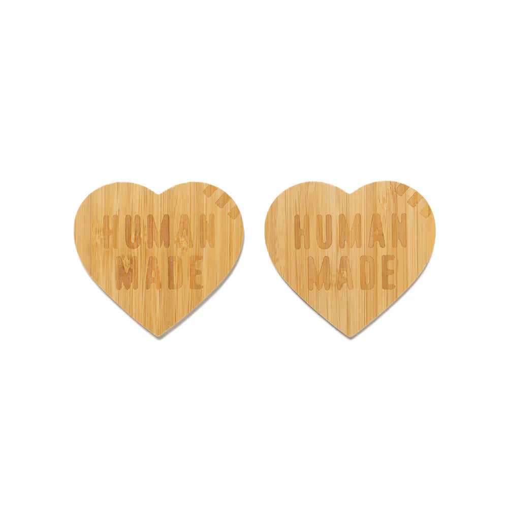 HUMAN MADE HEART BAMBOO COASTER SET 2P