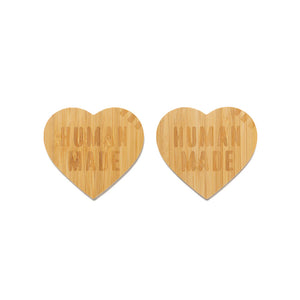 HUMAN MADE HEART BAMBOO COASTER SET 2P