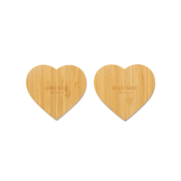 HUMAN MADE HEART BAMBOO COASTER SET 2P