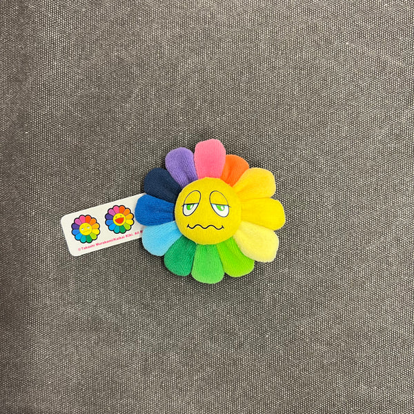 Takashi Murakami Flower double side emoji Plush keychain 8cm