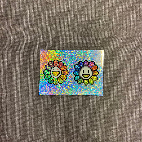 Takashi Murakami Pixel Flower store Stickers