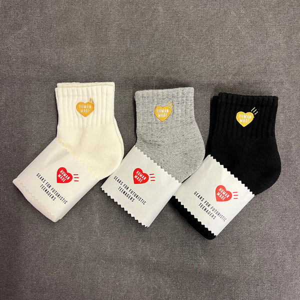 HUMAN MADE SHORT PILE SOCKS(YELLOW HEART)