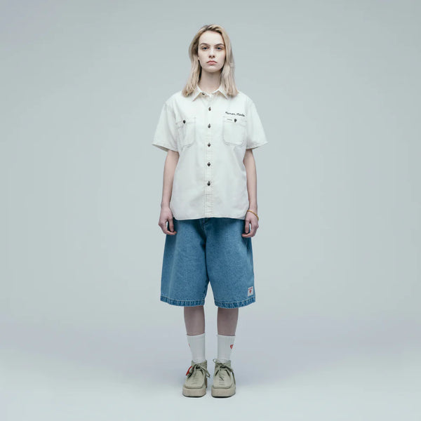HUMAN MADE DENIM PAINTER SHORTS