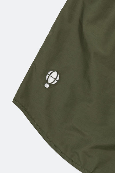 HOOGAH NYLON WIDE SHORT "OLIVE"