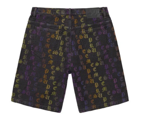 SUPREME GRADIENT JACQUARD DENIM SHORT