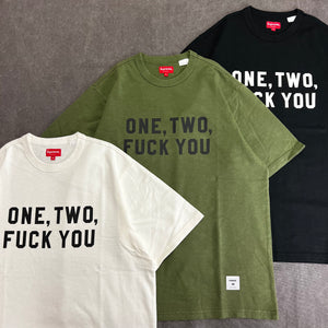 SUPREME ONE TWO FXXK YOU S/S TOP