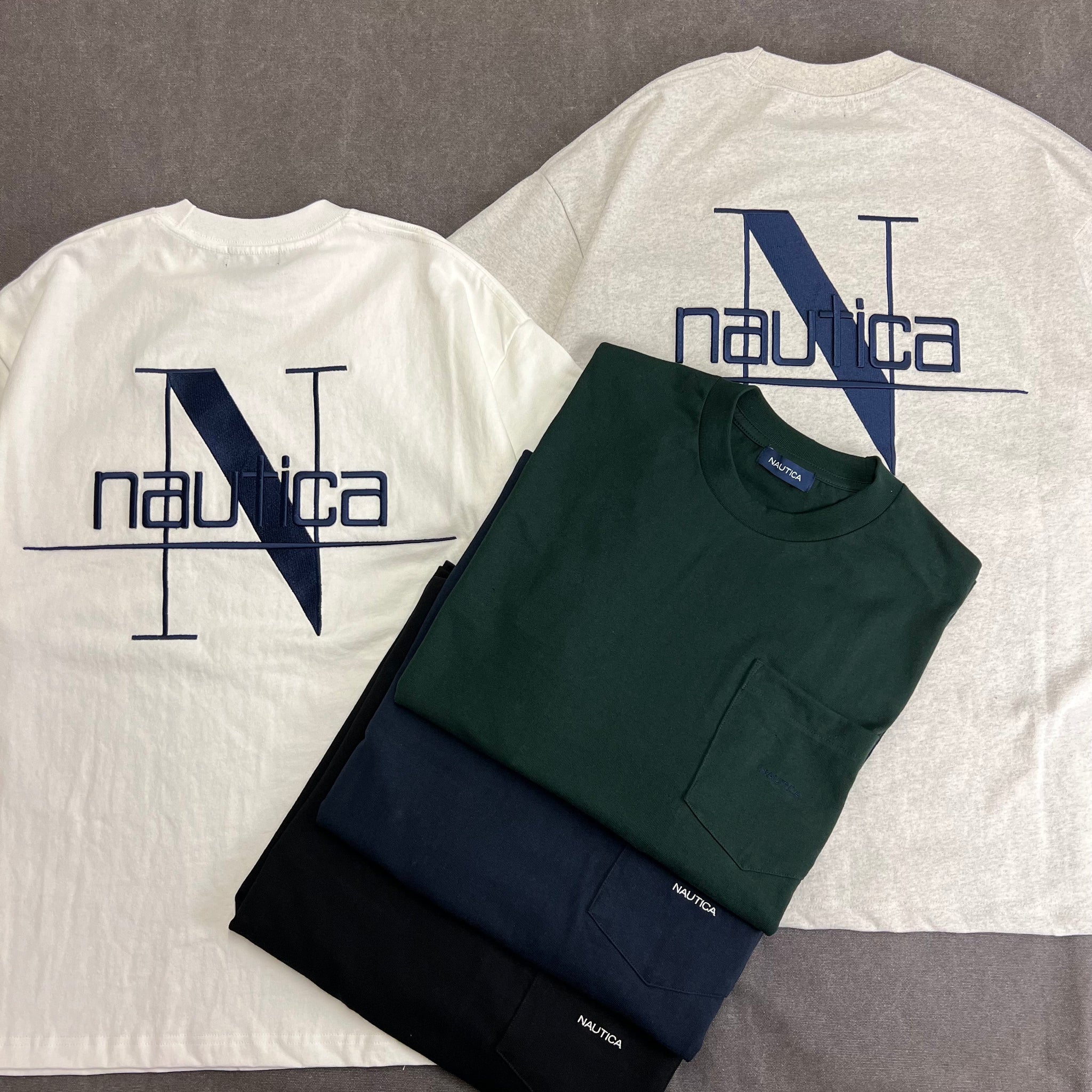 NAUTICA JP BACK EMBROIDERY POCKET TEE