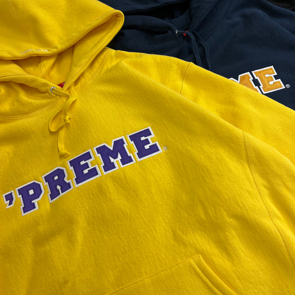 Supreme Preme Hooded Sweatshirt Yellow