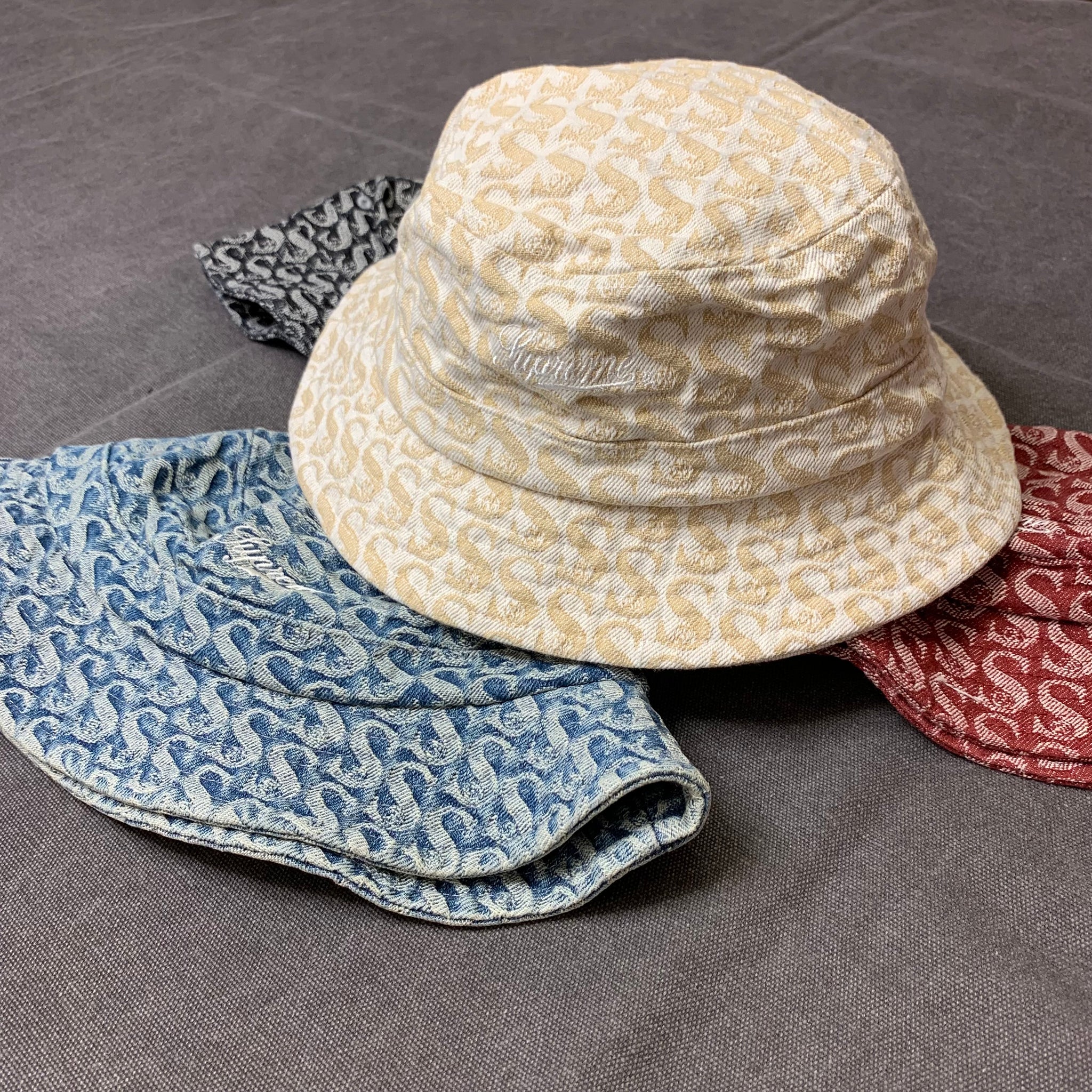 Supreme Monogram Denim Crusher Hat Size M/L -Blue- Confirmed