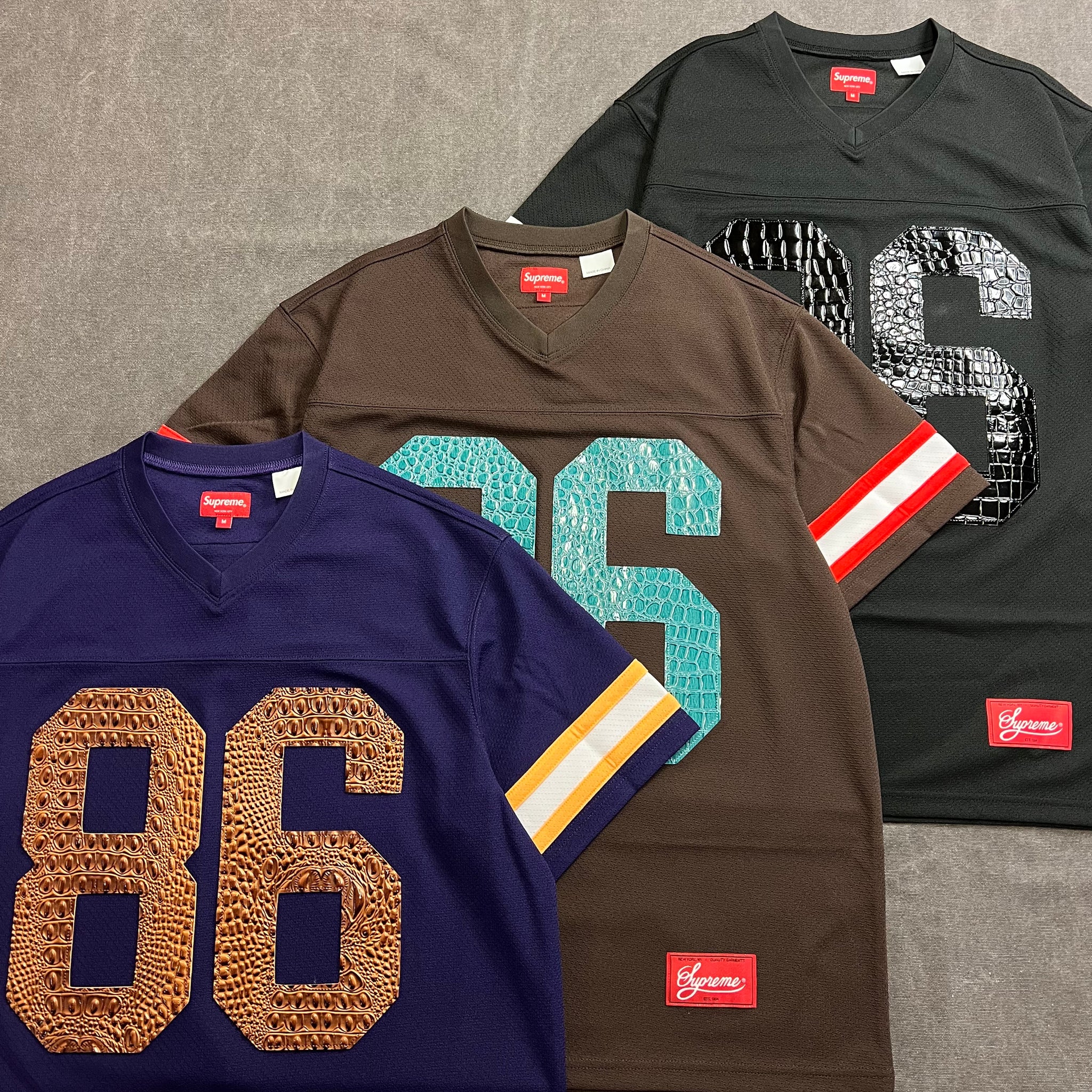 シュプリーム 22SS Faux Croc Football Jersey M（Supreme 22SS FAUX 