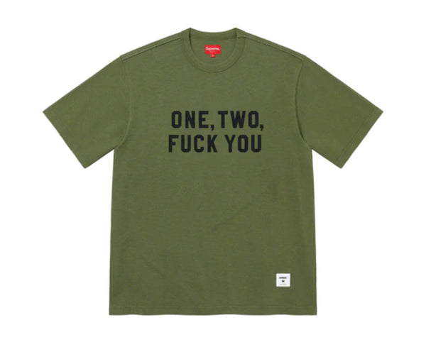 SUPREME ONE TWO FXXK YOU S/S TOP