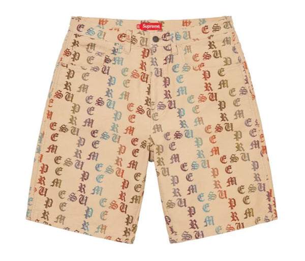 SUPREME GRADIENT JACQUARD DENIM SHORT