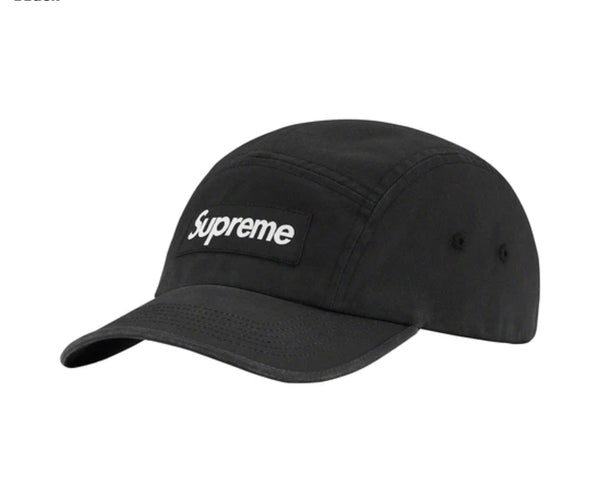 SUPREME WASHED CHINO TWILL CAMP CAP