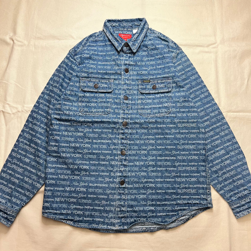 SUPREME MULTI TYPE JACQUARD DENIM SHIRT Trade Point HK