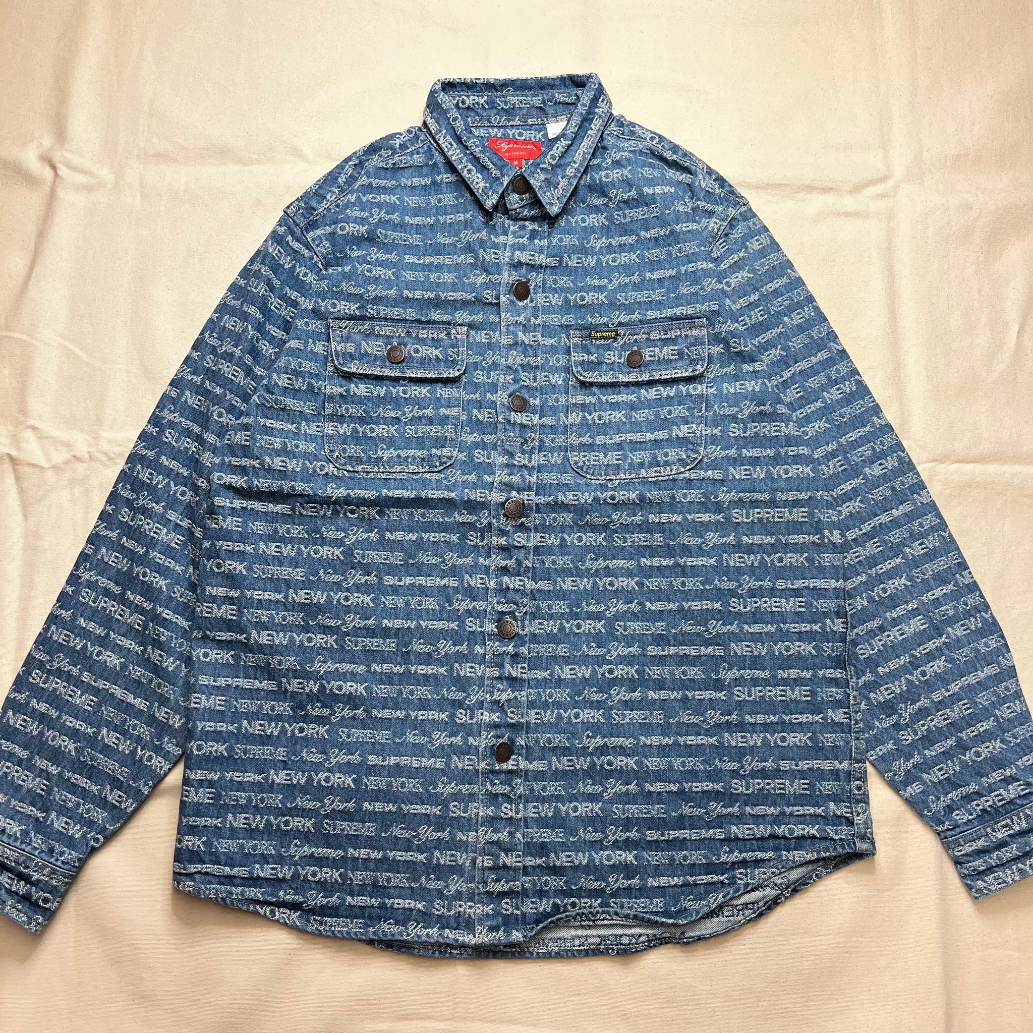 Supreme jacquard denim shirt shop