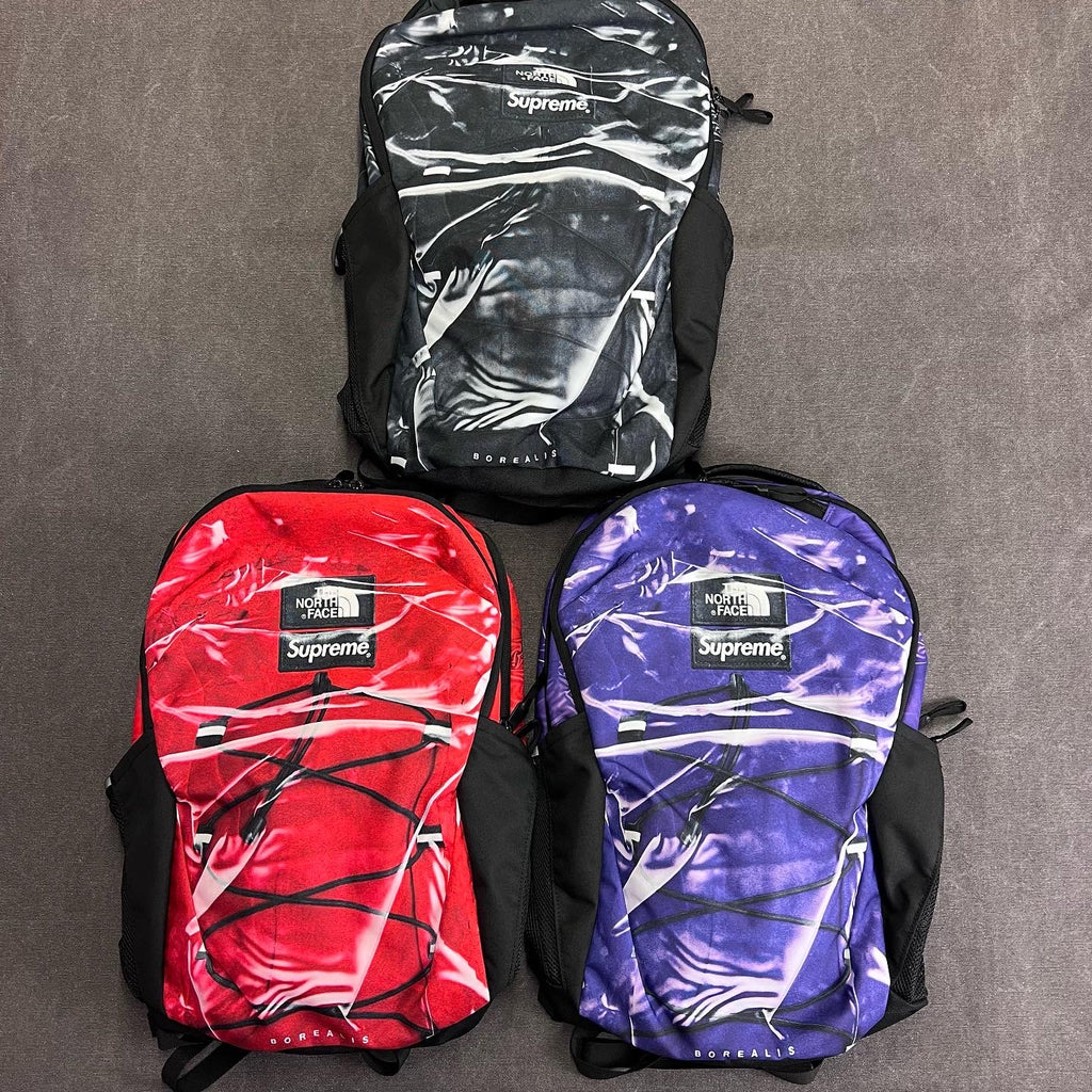 SUPREME THE NORTH FACE TROMPE L' OEIL PRINTED BOREALIS BACKPACK 