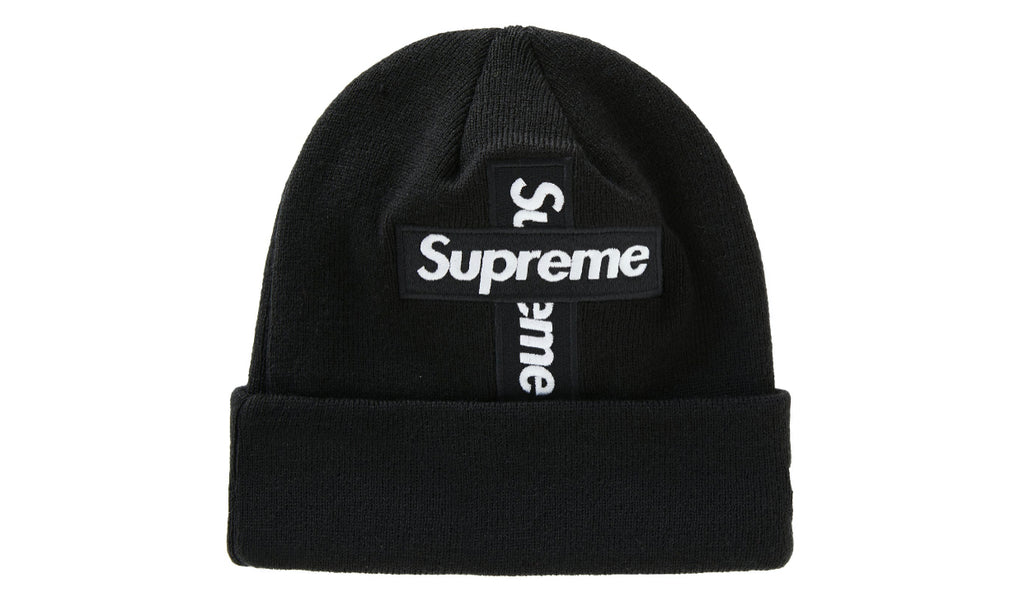 Supreme Cross Box Logo Beanie BLACK帽子
