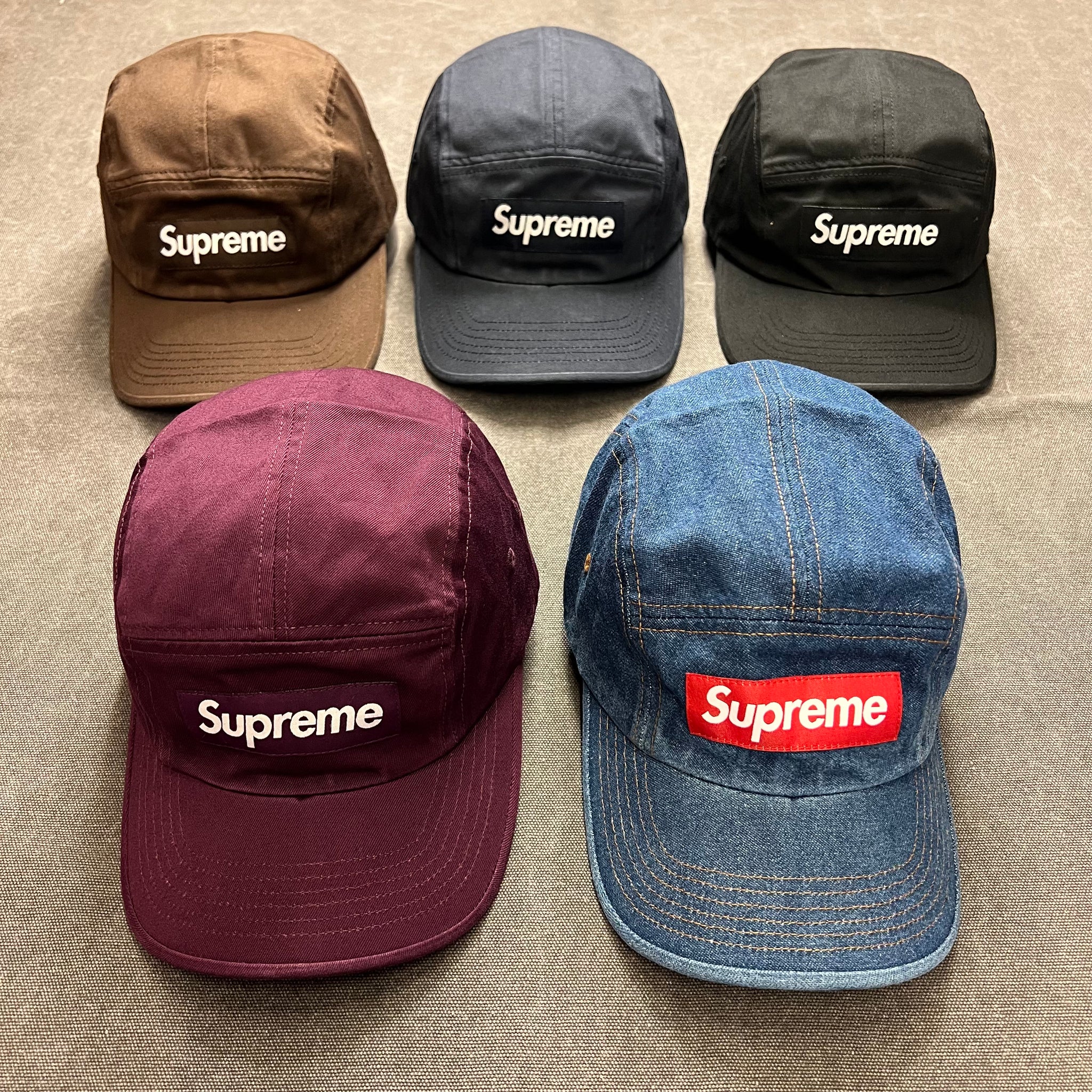 18SS Supreme Washed Chino Twill Camp Cap